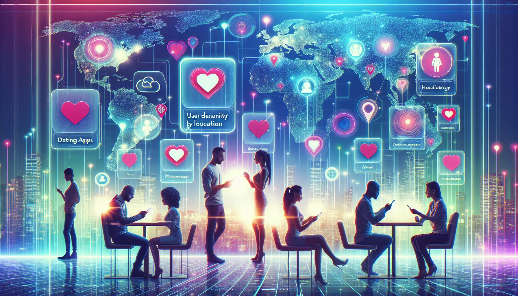 Popular Dating Apps: User Density by Location